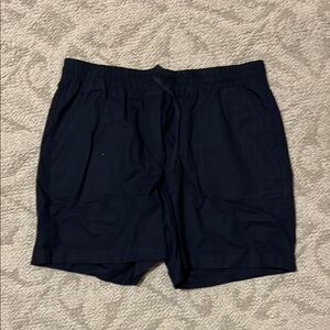 NWT Talbots Navy Elastic Waist Shorts size L